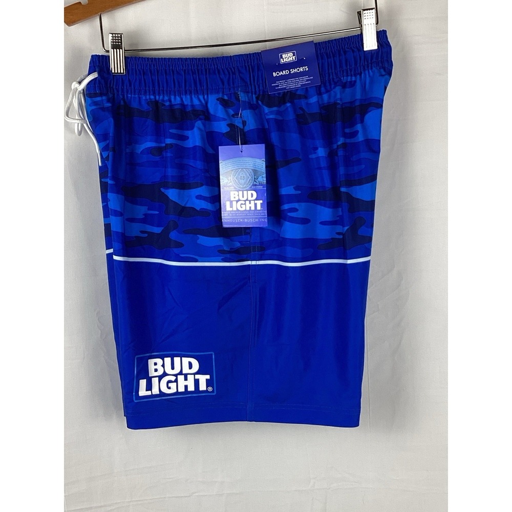 Bud Light Men's Board Shorts / Swim Trunks with Pockets Lined - M (32-34) NWT!!